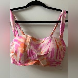 34C Pink Tie-Dye Swim Bikini Top